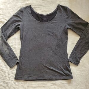 Uniqlo Charcoal Long Sleeve Women's Top Size XS